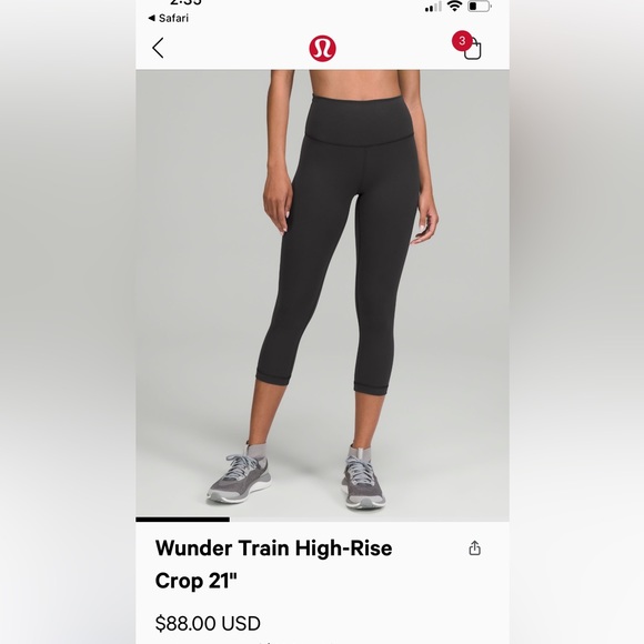 Reversible Lululemon cropped leggings - Picture 1 of 6